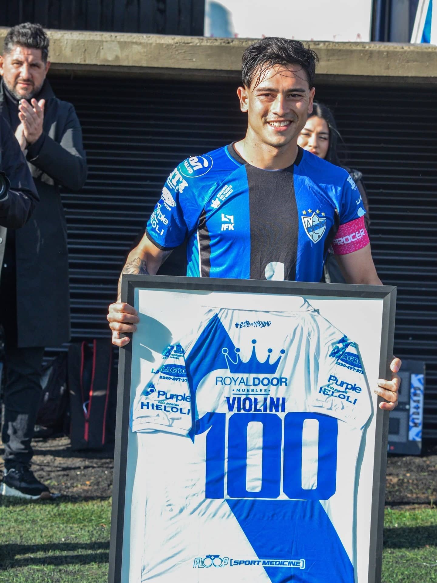Nicolás Violini fue homenajeado por sus 100 partidos en Midland